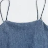 Sleeveless Flowy Denim Dress - Image 3