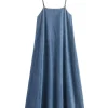 Sleeveless Flowy Denim Dress