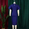 Flare Short Sleeve Denim Dress - Image 4