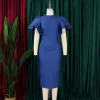 Flare Short Sleeve Denim Dress - Image 3