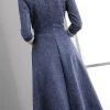 A-line Half Sleeve Denim Dress - Image 4