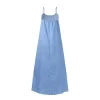 Sleeveless Maxi Denim Dress - Image 5