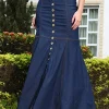 Elegant Mermaid Denim Dress - Image 2