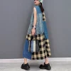 Tunic Patchwork Denim Dress - Image 4