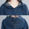 Hooded Oversized Denim Dress - Image 6