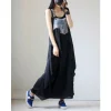 Suspender Flowy Denim Dress