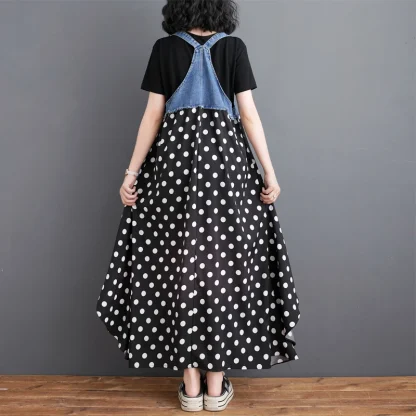 Suspender Flowy Denim Dress - Image 10