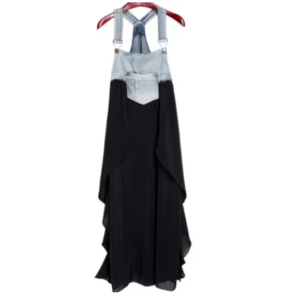 Suspender Flowy Denim Dress - Image 13