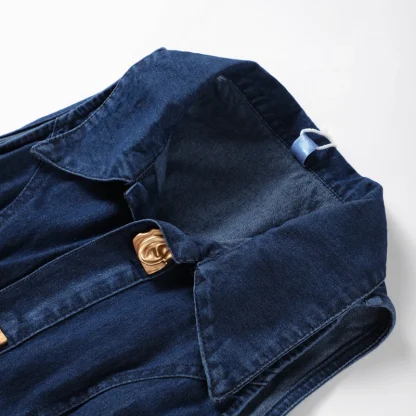 Waist Cutout Sexy Denim Dress - Image 12