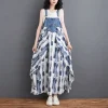 Suspender Flowy Denim Dress - Image 3