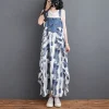 Suspender Flowy Denim Dress - Image 2